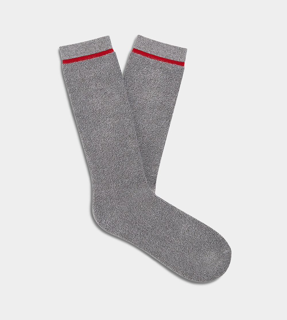 Ugg Sock Mens - Ugg Kyro Cozy Crew Marled Grey - 739ATXWRQ